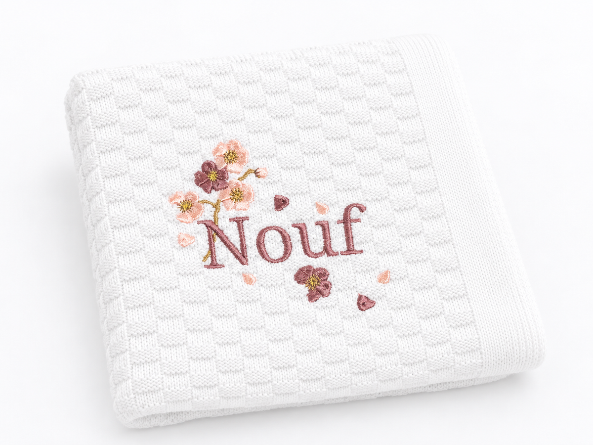 Blossom Personalised Baby Blanket