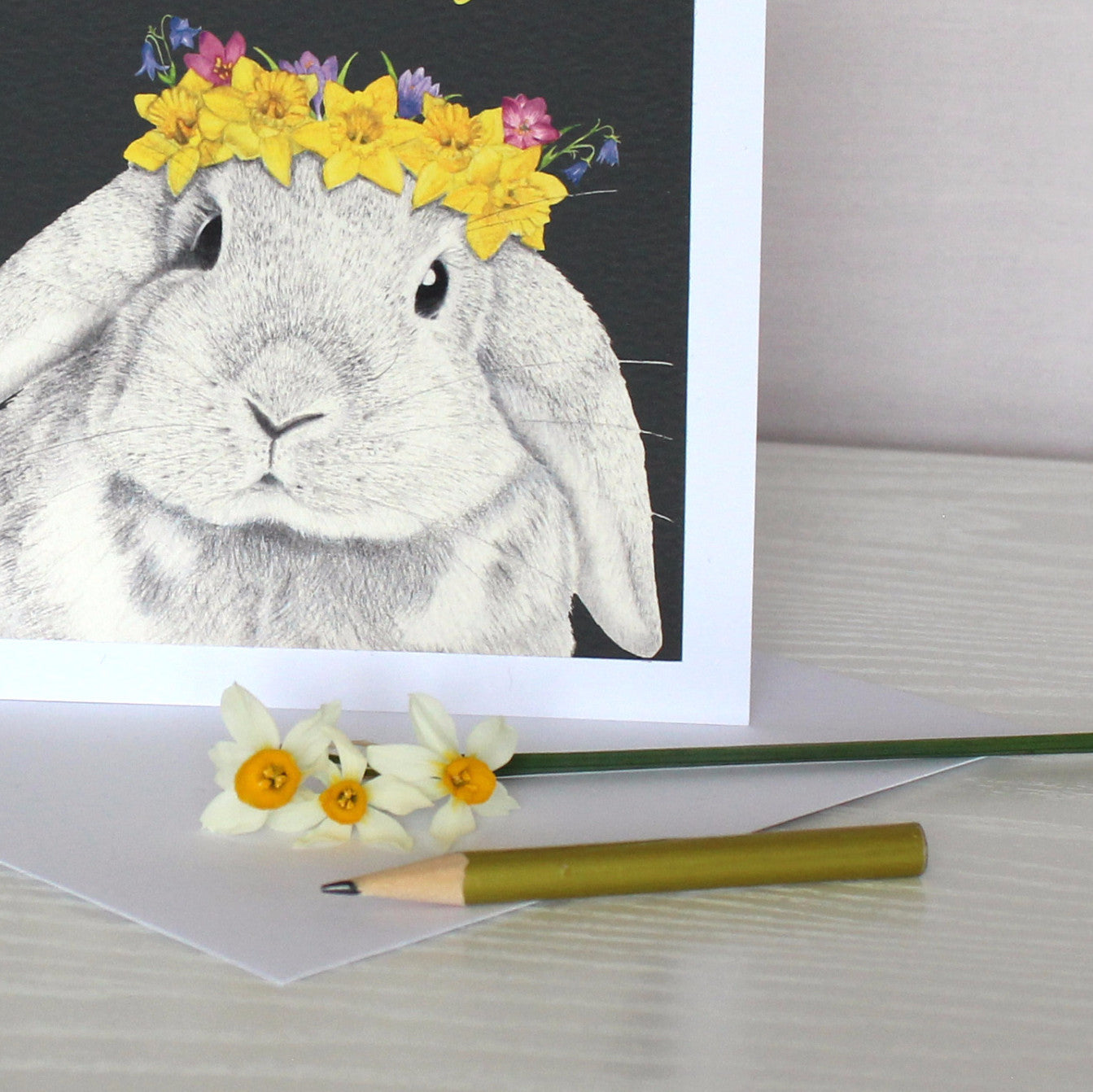 Spring Bunny New Baby Card