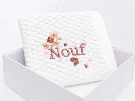 Blossom Personalised Baby Blanket