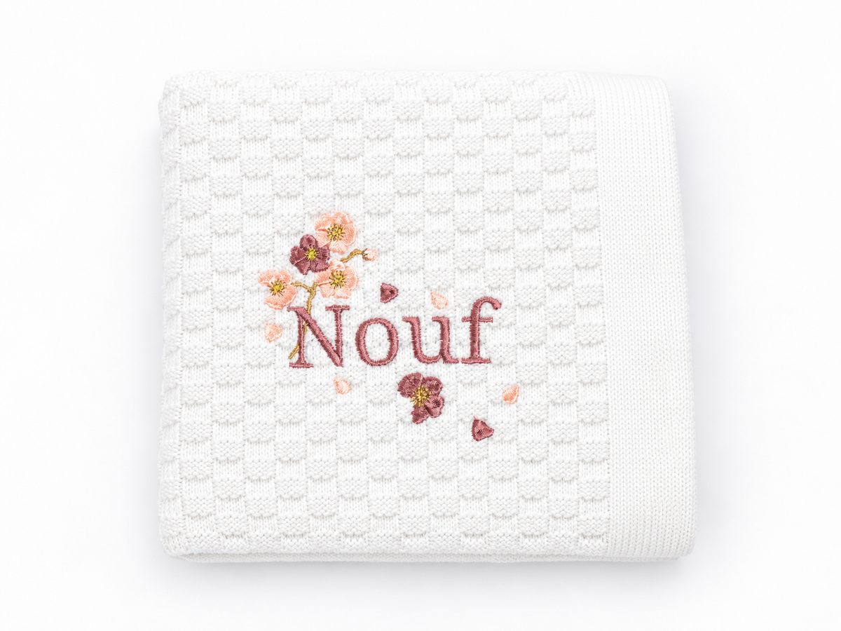 Blossom Personalised Baby Blanket