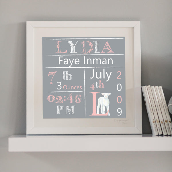 Alphabet Birth Print
