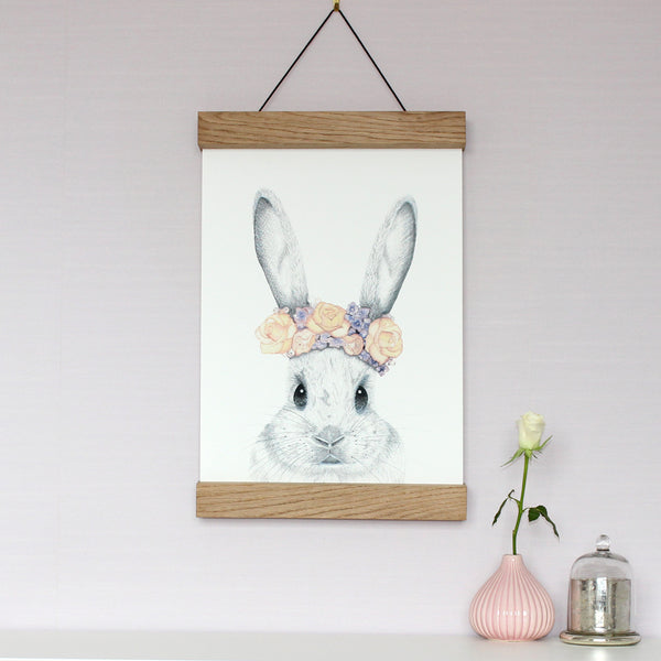 Bunny with Flower Crown Print