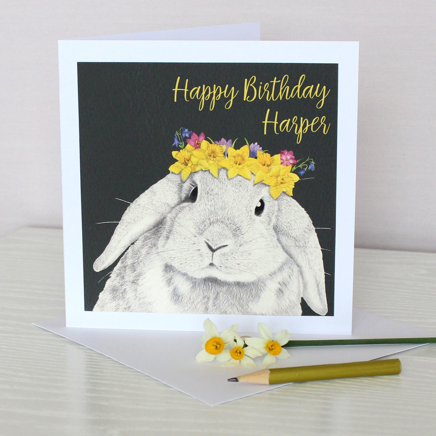 Spring Bunny Birthday Card