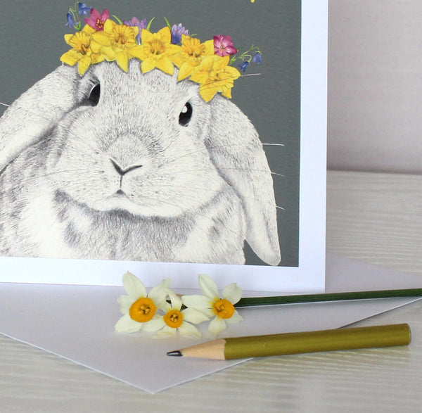 Spring Baby Bunny Greetings Card