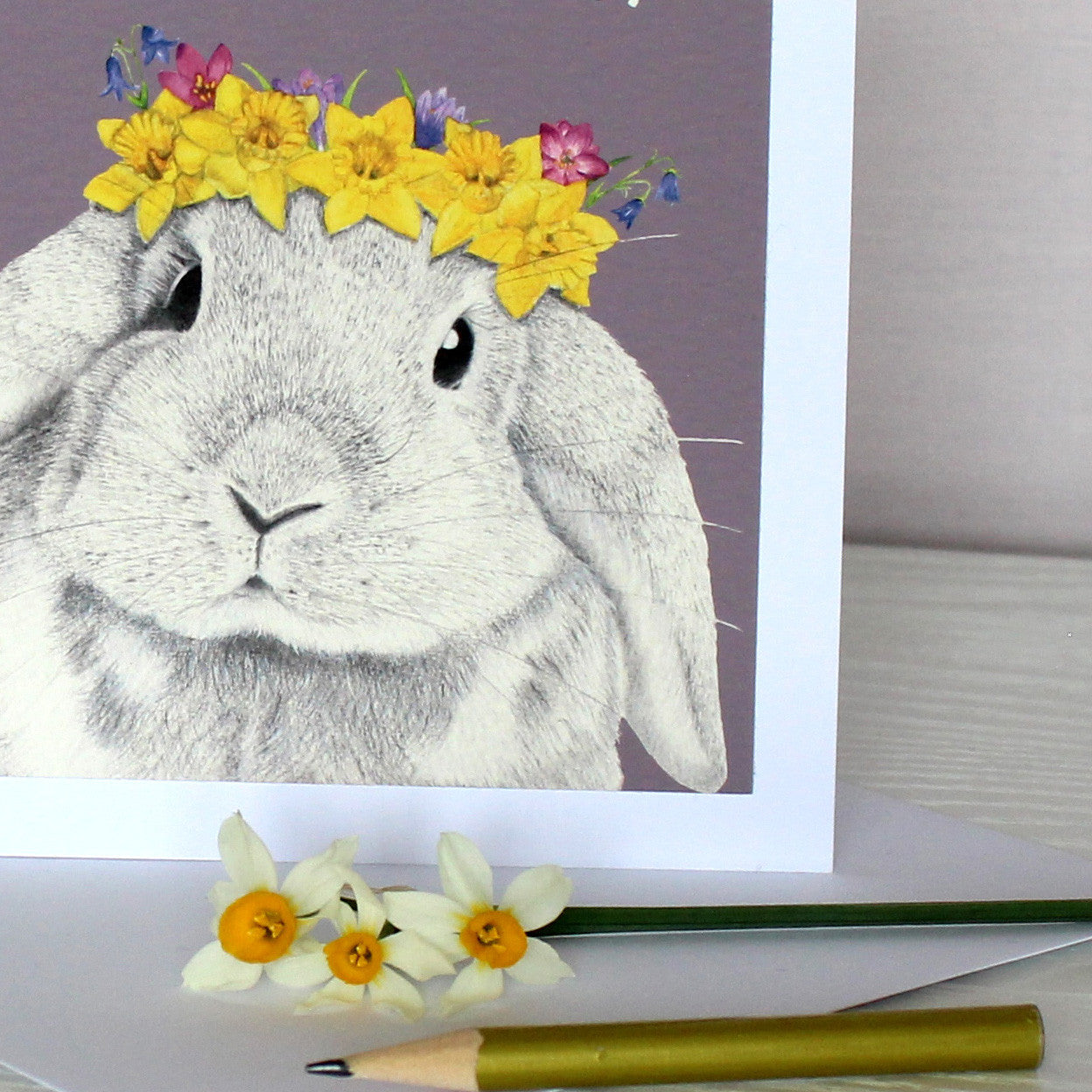 Spring Bunny Birthday Age Card