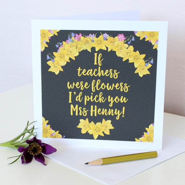 Thank you Teacher/Teaching Assistant Card - Spring Flowers