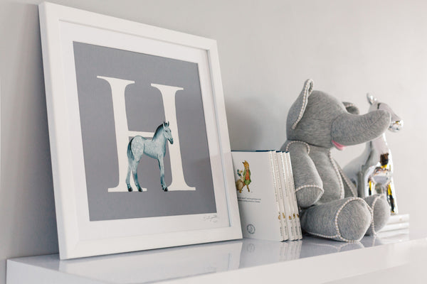 Alphabet Print and Cushion Gift Set